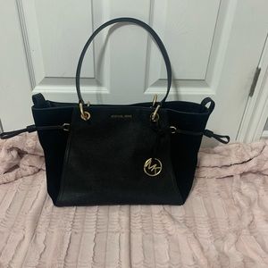Black leather and suede Michael Kors purse
